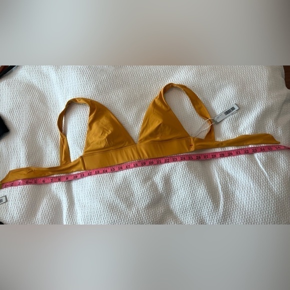 Everlane Swim Triangle Bikini Top In Yellow NWT - Picture 12 of 12